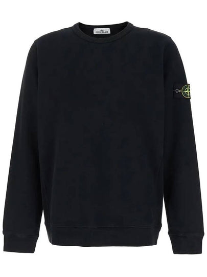 Wappen Patch Crew Neck Cotton Sweatshirt Black - STONE ISLAND - BALAAN 2