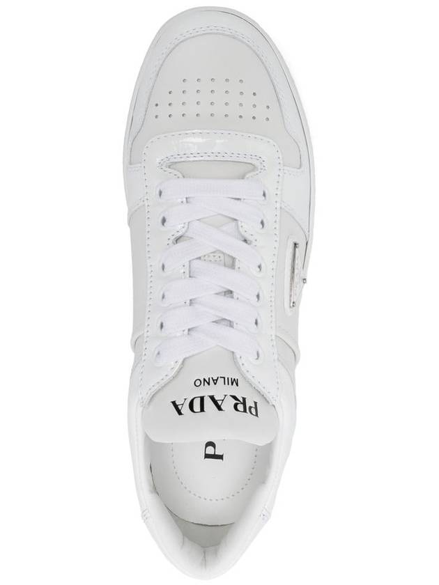 Downtown Leather Low Top Sneakers White - PRADA - BALAAN 5