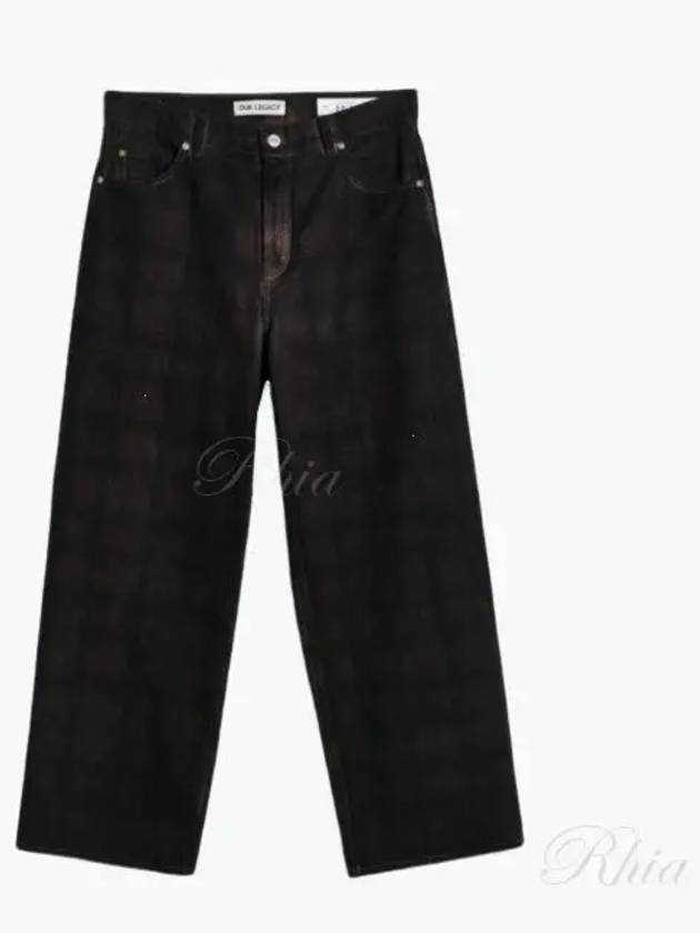 Bust Cut Overdye Lumber Check Wide Jeans Black - OUR LEGACY - BALAAN 2