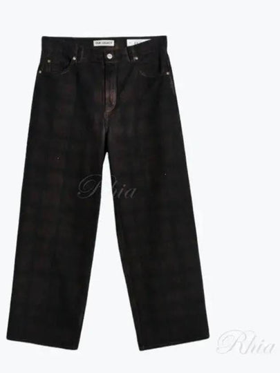 Vast Cut Overdyed Big Lumbercheck Print Wide Jeans Black - OUR LEGACY - BALAAN 2