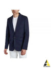 Breasted Wool Blazer Jacket Nautic Blue - AMI - BALAAN 2