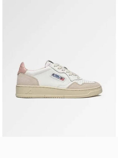 Medalist sneakers in leather white suede pink powder - AUTRY - BALAAN 1