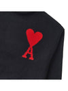 Heart Logo Knit Turtleneck Black - AMI - BALAAN 7