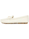 Leather Driving Shoes Ivory - PRADA - BALAAN 4