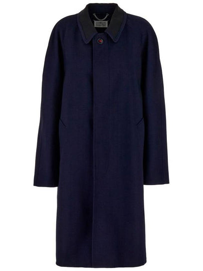 Wool Viscose Single Coat Navy - MAISON MARGIELA - BALAAN 2