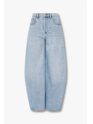 Over Rounded Denim Pants Light Indigo - ALEXANDER WANG - BALAAN 1