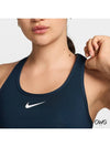 Sports Bra Swoosh Medium Support Top Navy - NIKE - BALAAN 6