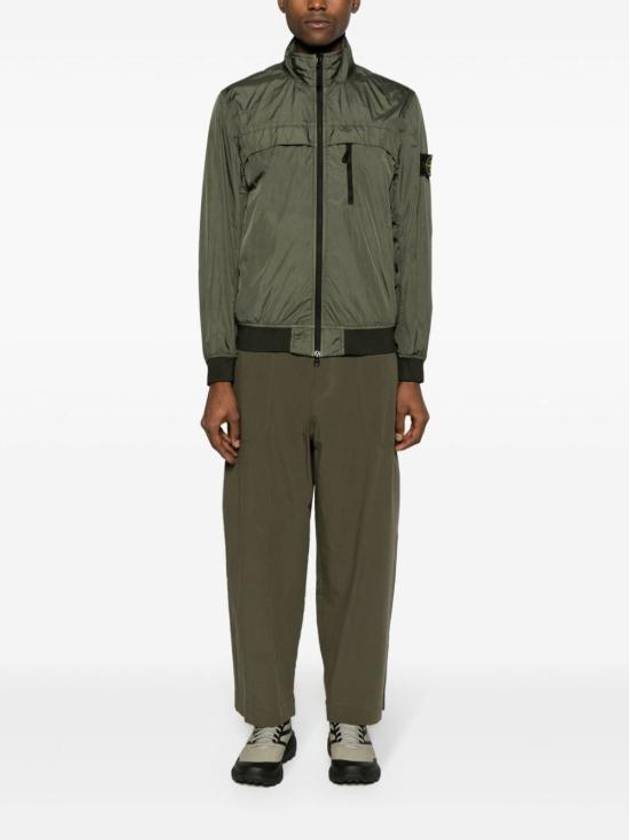 Compass Badge Pleated Windbreaker Khaki - STONE ISLAND - BALAAN 4