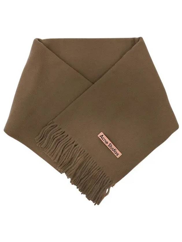 Wool Fringe Scarf Caramel Brown - ACNE STUDIOS - BALAAN 3