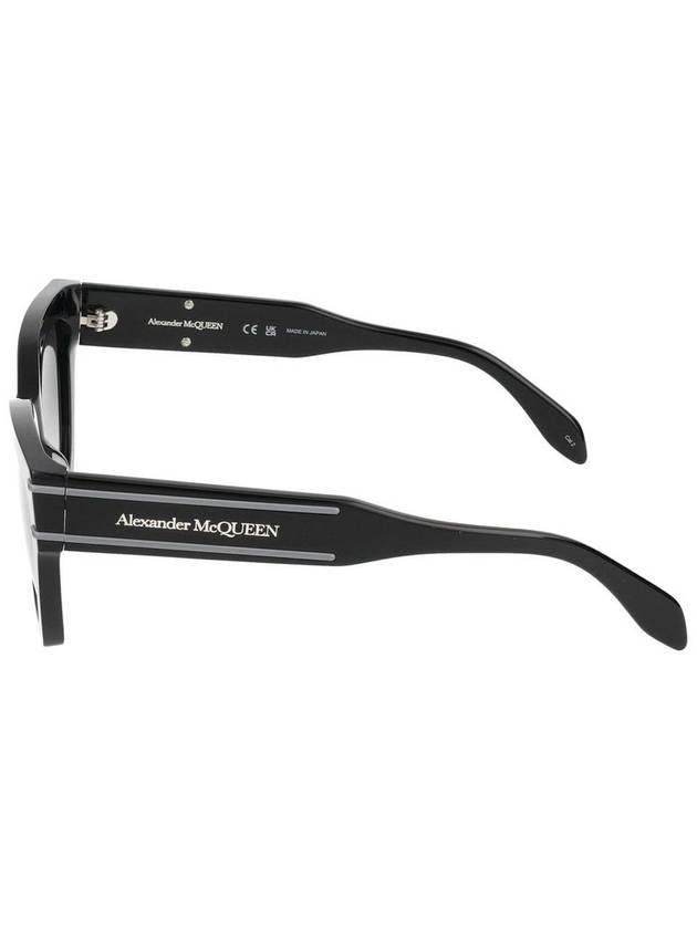 Sunglasses AM0398S001 001 BLACK BLACK GRAY - ALEXANDER MCQUEEN - BALAAN 4