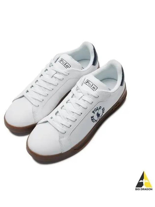 Heritage Court II Leather Sneakers White - POLO RALPH LAUREN - BALAAN 1