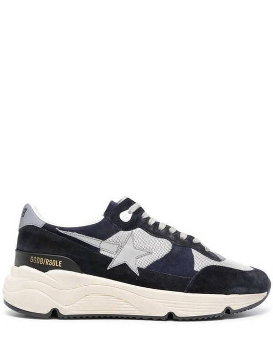 Star Running Sole Suede Low Top Sneakers Grey Navy - GOLDEN GOOSE - BALAAN 2