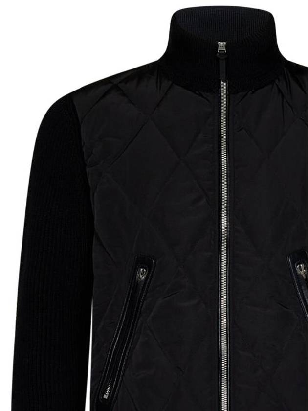 KZY007 YMW032F23 LB999 Quilted nylon merino sweater zip up cardigan - TOM FORD - BALAAN 4