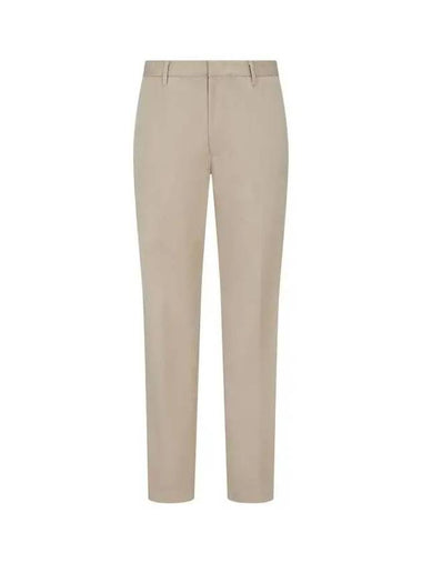 Men s Wool Cotton Twill Criss Pants Beige - EMPORIO ARMANI - BALAAN 1