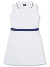 Line point pleated dress WHITE - 20THHOLE - BALAAN 2