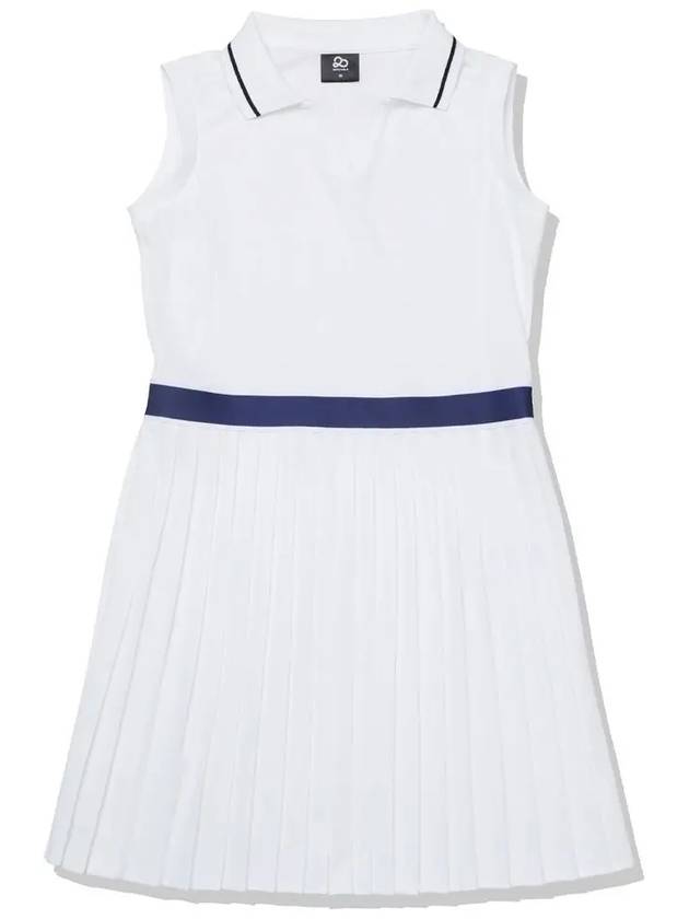 Line point pleated dress WHITE - 20THHOLE - BALAAN 2