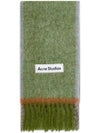 Mohair Wool Fringe Muffler Grass Green - ACNE STUDIOS - BALAAN 2