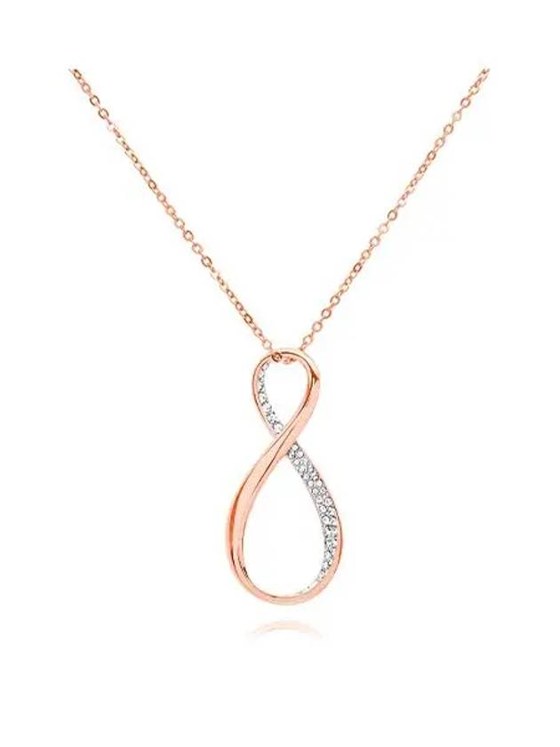 Exist Infinity Pendant Necklace Rose Gold - SWAROVSKI - BALAAN 3