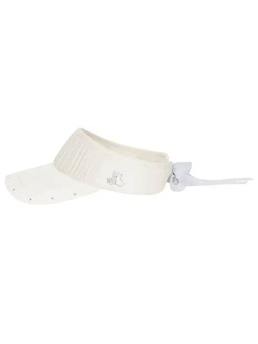 Satin Ribbon Visor 8713LZSPBIEGE - BLACK&WHITE - BALAAN 2