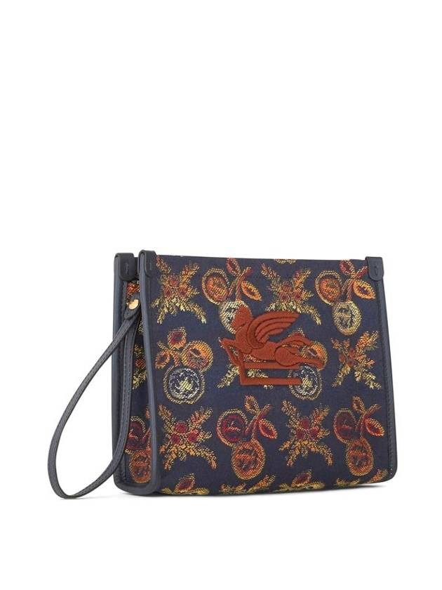 Medium Jacquard Clutch Bag Navy - ETRO - BALAAN 4