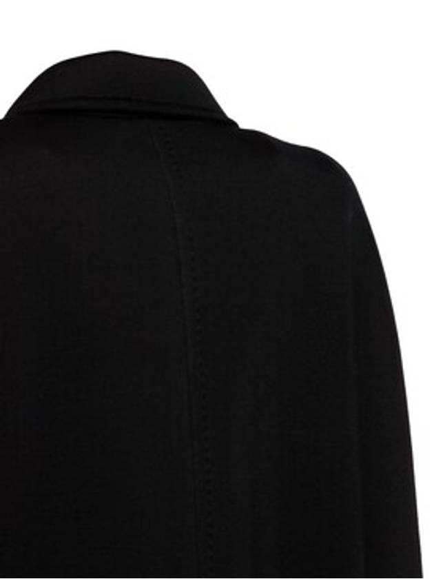 Pedone Jersey Wool Double Coat Black - MAX MARA - BALAAN 3