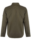 Gabardine Zip Up Long Sleeve Shirt Green - CP COMPANY - BALAAN 4