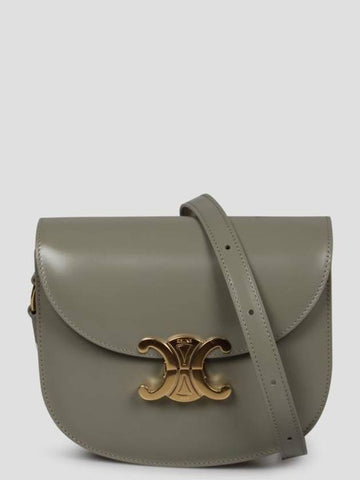 Besace Clea Shiny Calfskin Cross Bag Green Clay - CELINE - BALAAN 1