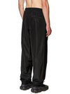 Fleece Nylon Track Pants Black - DIESEL - BALAAN 3