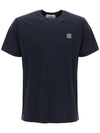 Organic Cotton Short Sleeve T-Shirt Navy - STONE ISLAND - BALAAN 2