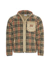 Men's Wesley Vintage Check Fleece Zip-Up Hoodie Beige - BURBERRY - BALAAN 1