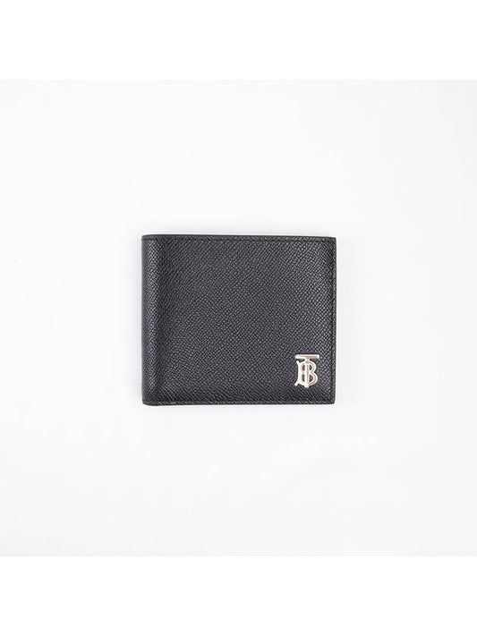 Grainy Leather TB Half Wallet Black - BURBERRY - BALAAN 2