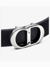 Silver CD Icon Leather Bracelet Black - DIOR - BALAAN 3