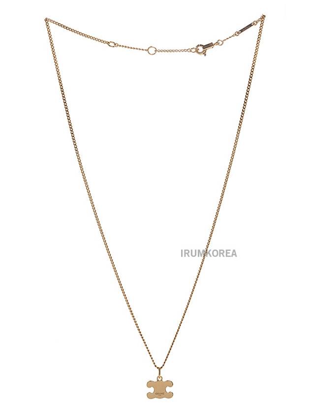 Triomphe Rhinestone Brass Crystal Necklace Gold - CELINE - BALAAN 3