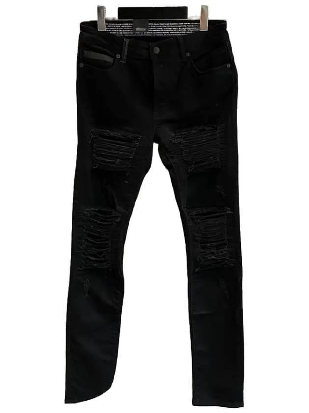 Gil Biker Slim Fit Strong Wash Jeans Black - MARCELO BURLON - BALAAN 2