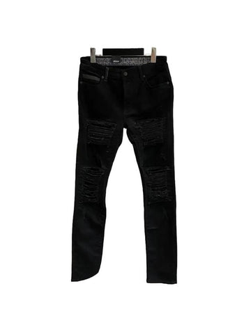 Gil Biker Slim Fit Strong Wash Jeans Black - MARCELO BURLON - BALAAN 1