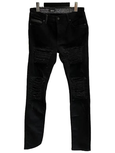 Gil Biker Slim Fit Strong Wash Jeans Black - MARCELO BURLON - BALAAN 1