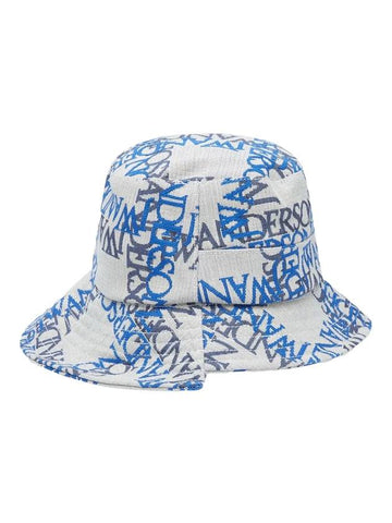 logo pattern unbalanced bucket hat - JW ANDERSON - BALAAN.