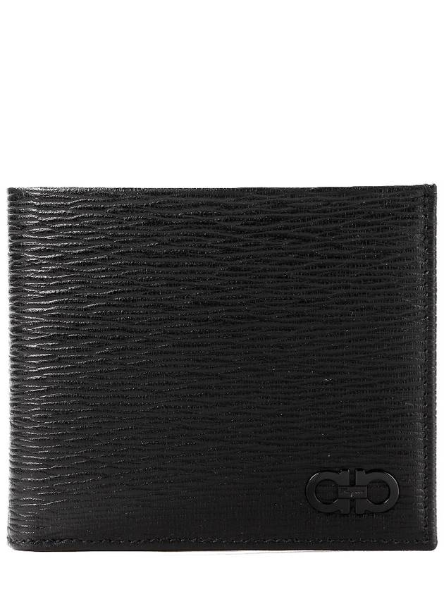 Gancini Half Wallet Black - SALVATORE FERRAGAMO - BALAAN 2