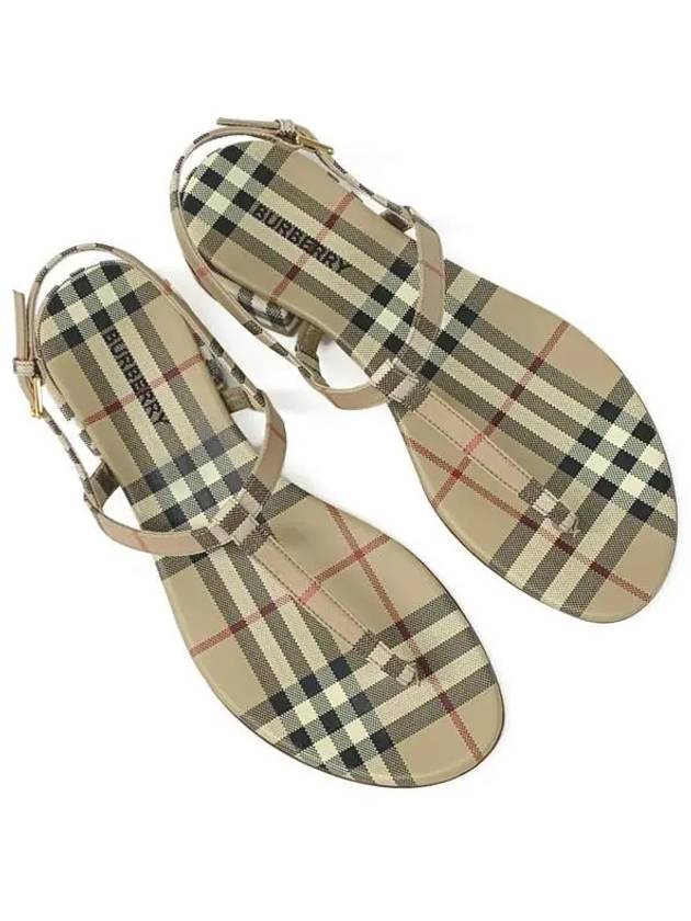 Vintage Check Lambskin Sandals Archive Beige - BURBERRY - BALAAN 7