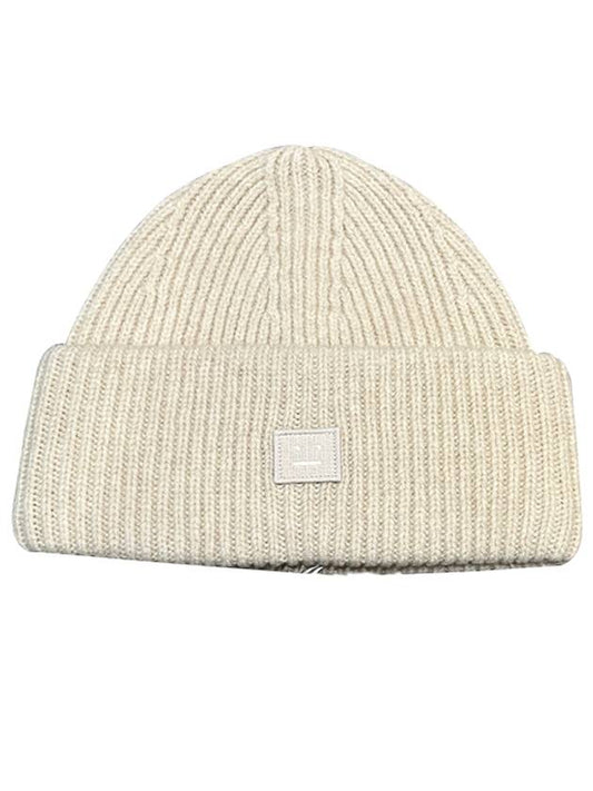 Small Face Logo Beanie Oatmeal Melange - ACNE STUDIOS - BALAAN 2