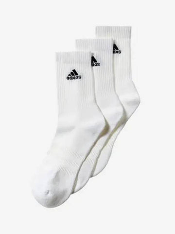 Cushion sportswear crew socks 3P whiteBLACK - ADIDAS - BALAAN 1