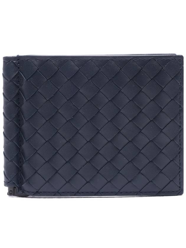 Intrecciato Money Clip Card Wallet Navy - BOTTEGA VENETA - BALAAN 2