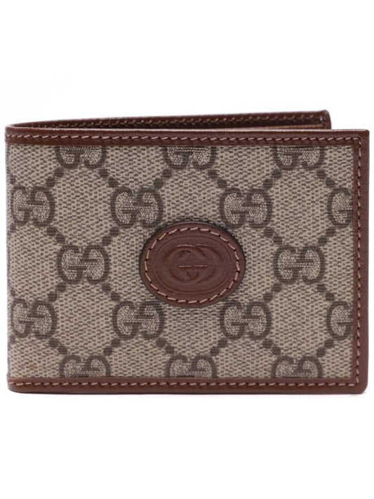 Interlocking G Mini Half Wallet Beige - GUCCI - BALAAN 2