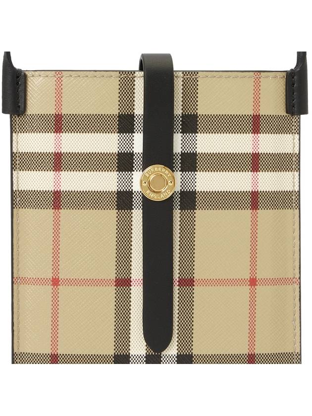 Vintage Check And Strap Phone Case Beige Black - BURBERRY - BALAAN 9