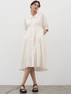 pin tuck flare dress_cream - MITTE - BALAAN 5