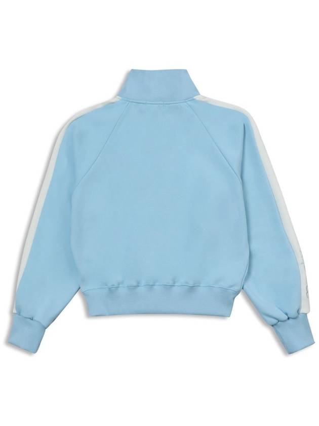 Karina color combination zip-up sweatshirt zip-up long-sleeved T-shirt sky blue MCSS24TS9SB - MACKY - BALAAN 3