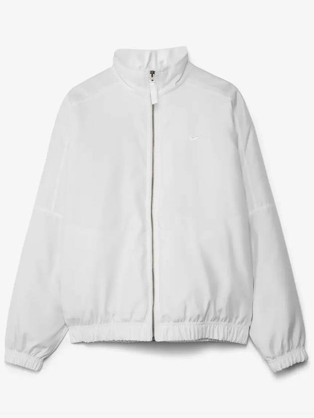 NRG Solo Swoosh Satin Bomber Jacket Summit White - NIKE - BALAAN.