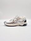 Fabric Laminated Low Top Sneakers Silver - CHANEL - BALAAN 4