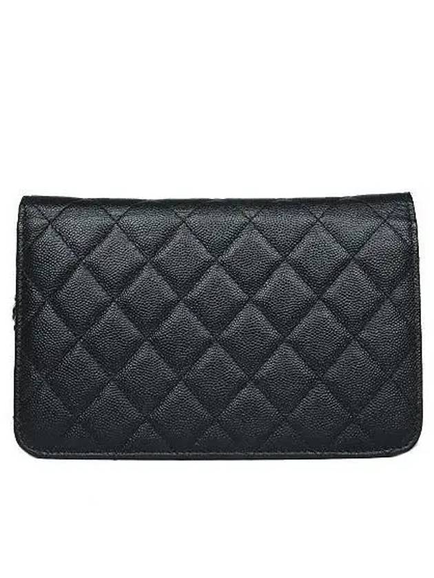 COCO gold logo black caviar quilting WOC cross bag - CHANEL - BALAAN 3