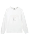 Logo Print Cotton Sweatshirt White - STONE ISLAND - BALAAN 2